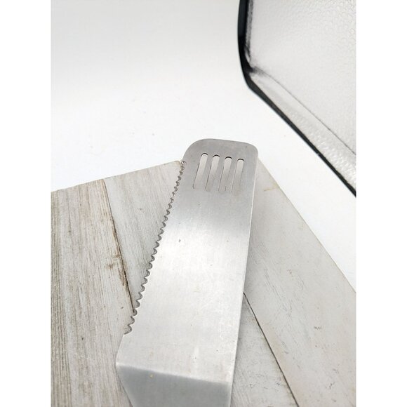 Barlow Stainless Steel Cake Pie Spatula Server 10 3/8" Slotted Serrated - Picture 2 of 8